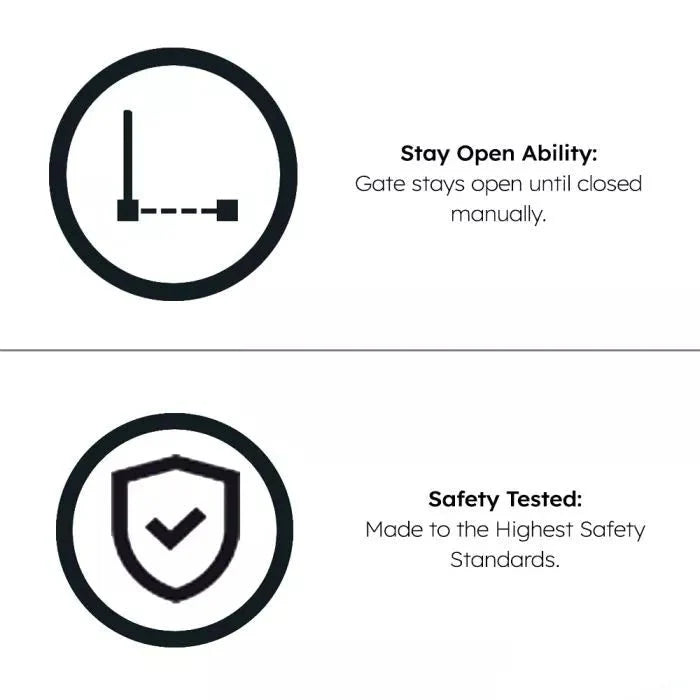 FYLO Baby Safety Stair Gate Pressure Fit Extra Wide - Grey