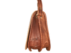 Small double-pocket openwork artisan bag with click
