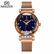 NAKZEN Women Diamond Elegant Starry Sky Watches Ladies Creative Roman Fashion Waterproof Quartz