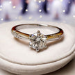 950 Platininum Plated Silver 1.0 Ct Lab Grown Moissanite Diamond's VVS1 Exelent