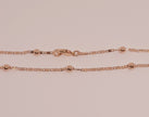 14 Ct/585 Rose Gold Filled Charm Pendant And Ball Bead Chain Necklace 20 Inch