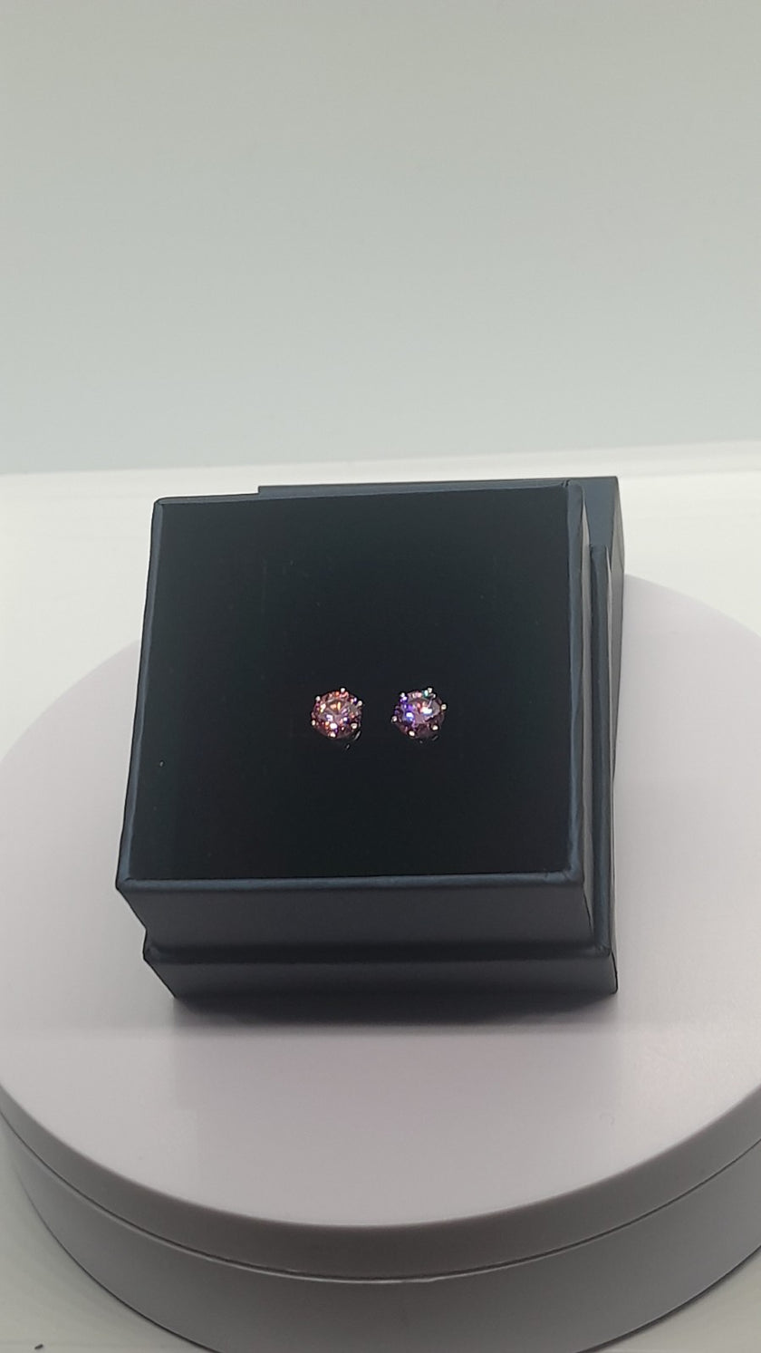 Lab Creat 2.0 Ctw Diamond Test Passed Brilliant Cut VVS1  Stud Platininum Plated