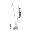 925 Sterling Silver  FamilyTree Pendant Necklace Earrings Stud Set  Rhodium Plat