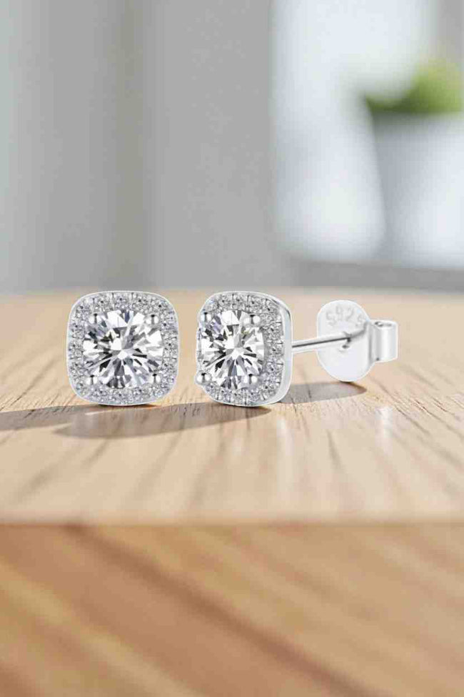 Elevate Your Style with Luxurious Lab-Created Simulated Diamond Halo Stud Earrings