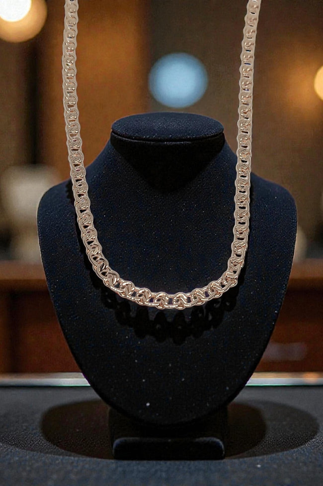 14 Ct Rose Gold Filled Double Curb Chain Necklace 24 Inch