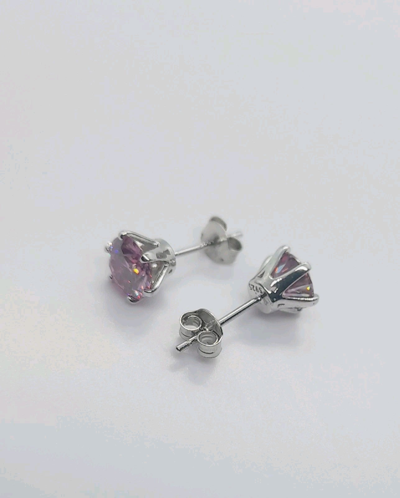 Lab Creat 2.0 Ctw Diamond Test Passed Brilliant Cut VVS1  Stud Platininum Plated