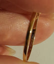0.3Ct Lab Grown Moissanite Diamond Charm Ring 14K Yellow Gold Finished Size N1/2