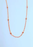 14 Ct Rose Gold Filled  Ball's Beaded Chain Bracelet 8 Inch Necklace 20, 24 Inch