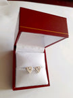 Genuine Pure 925 Sterling Silver Heart Earrings Stud