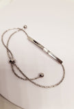 ,,Lover Dream,, 18 k gold plated lucky stainless steel fashion slider bracelet