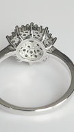 Fashion 1.5 Ctw Moissanite Halo Coctail Ring 925 Sterling SilverIn Red Gift Box