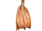Small double-pocket openwork artisan bag with click