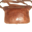 Square fanny artisan leather pack with 3 zippers