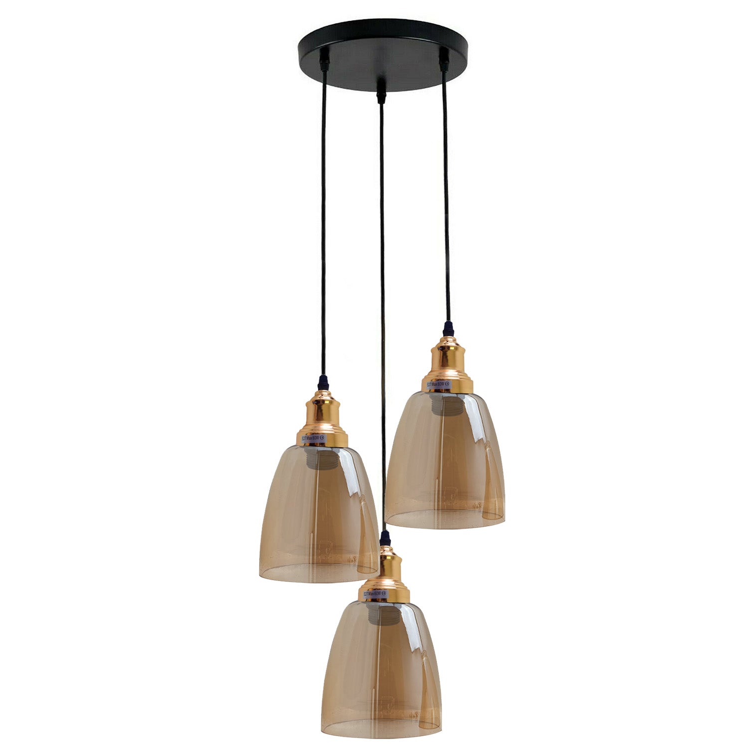 Glass Ceiling Pendant 3 Lights~1428(UK 🇬🇧 delivery)