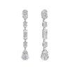 Diamonfire Elongated Half Bezel Drop Earrings-0