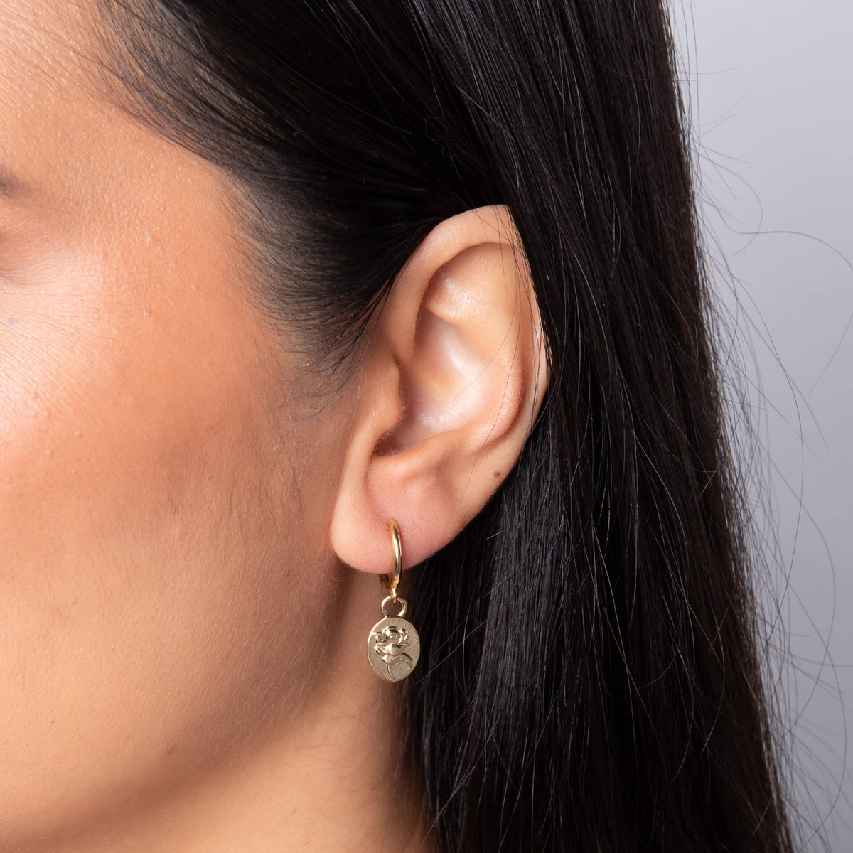 Laura Ashley Fashion Baythorne Roses Assembled Hoop Earrings-1