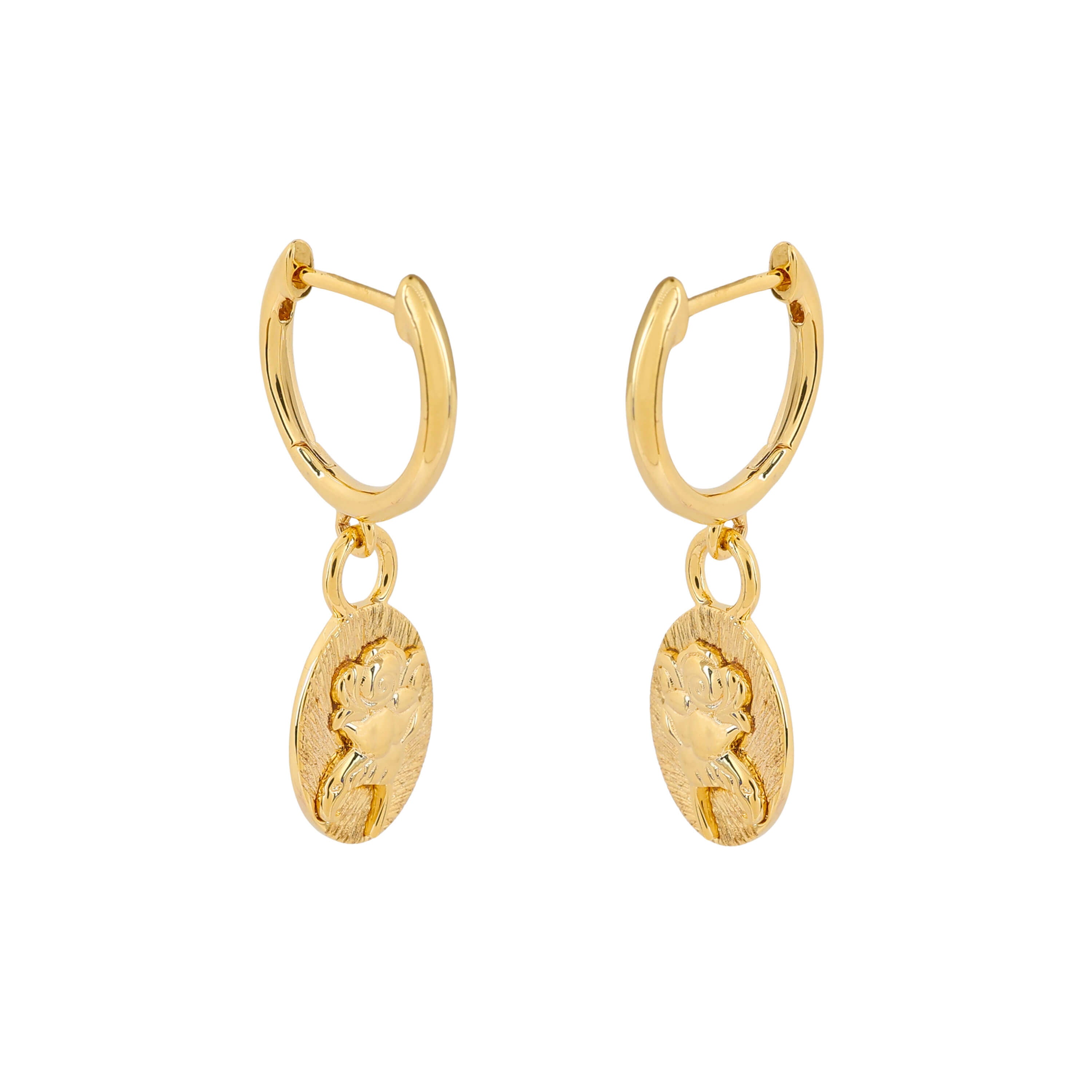 Laura Ashley Fashion Baythorne Roses Assembled Hoop Earrings-4
