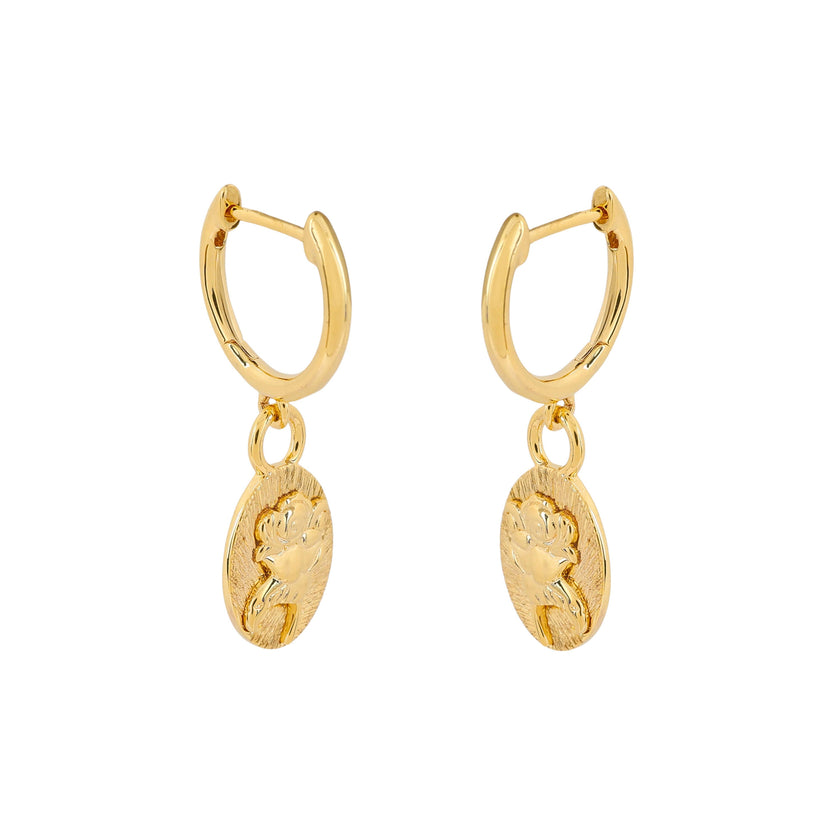 Laura Ashley Fashion Baythorne Roses Assembled Hoop Earrings-4