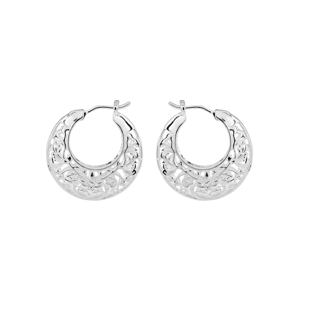 Laura Ashley Fashion Powley Lace Hoop Earrings-0
