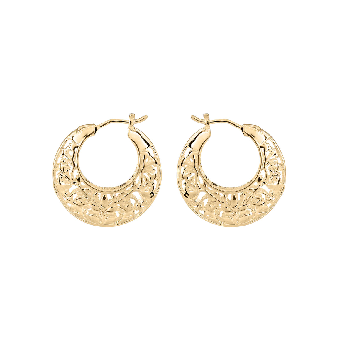 Laura Ashley Fashion Powley Lace Hoop Earrings-5