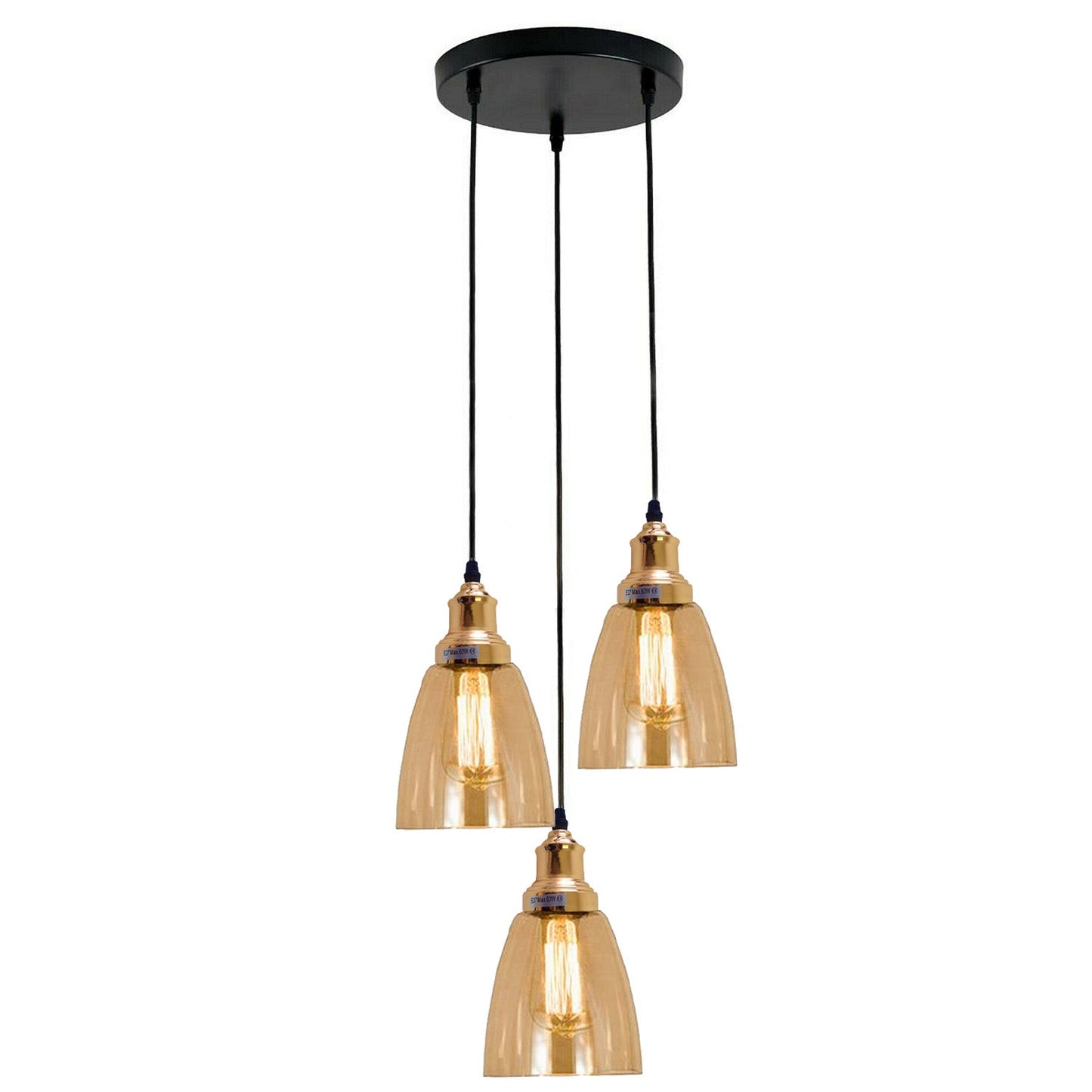 Glass Ceiling Pendant 3 Lights~1428