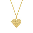 Laura Ashley Silver Picnic Basket Weave Heart Locket Necklace-0