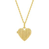 Laura Ashley Silver Picnic Basket Weave Heart Locket Necklace-0