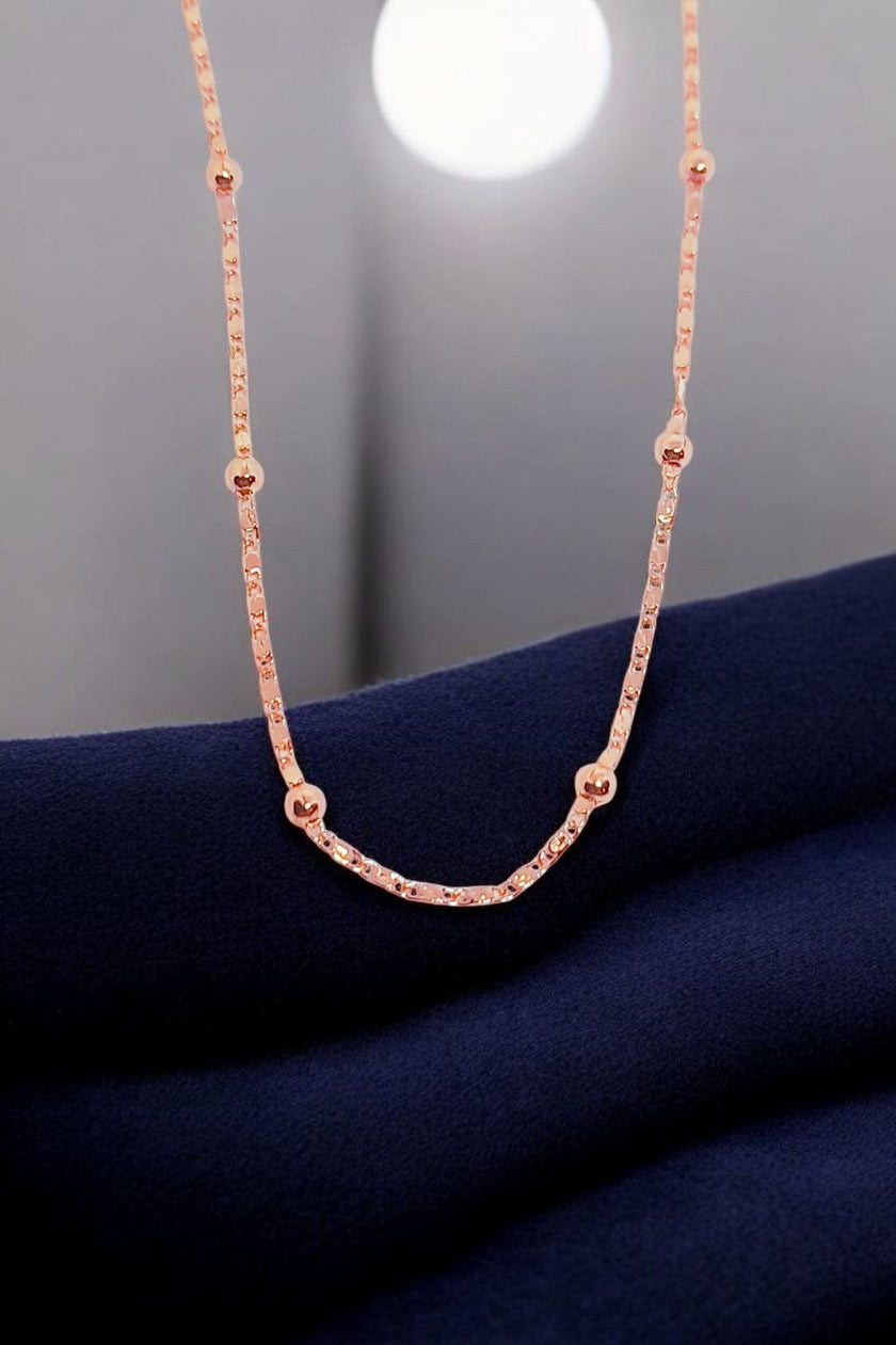 14 Ct Rose Gold Filled  Ball's Beaded Chain Bracelet 8 Inch Necklace 20, 24 Inch