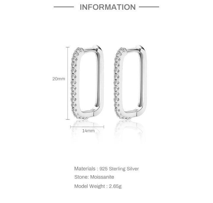 0.5 Ct Excellent Moissanite VVS1 Huggie Earrings Hoop 18 CT White Gold Plated