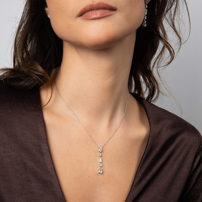 Diamonfire Elongated Half Bezel Pendant-1