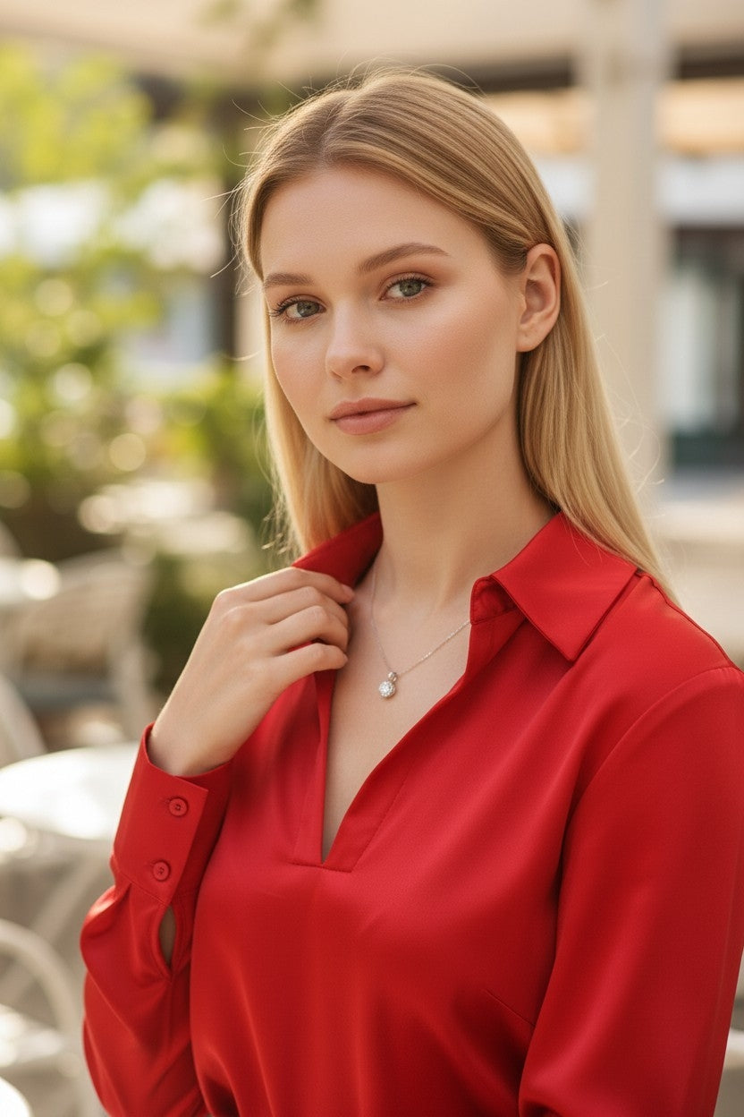 Lab Created 1.0 Ct  Moissanite Brilliant Cut VVS1 Pendant Necklace 18 Ct White Gold Finished Sterling Silver