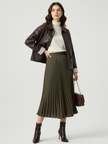 Retro PU Leather Jacket For Women, Brooklyn Heights, BYMANYC New York.-0