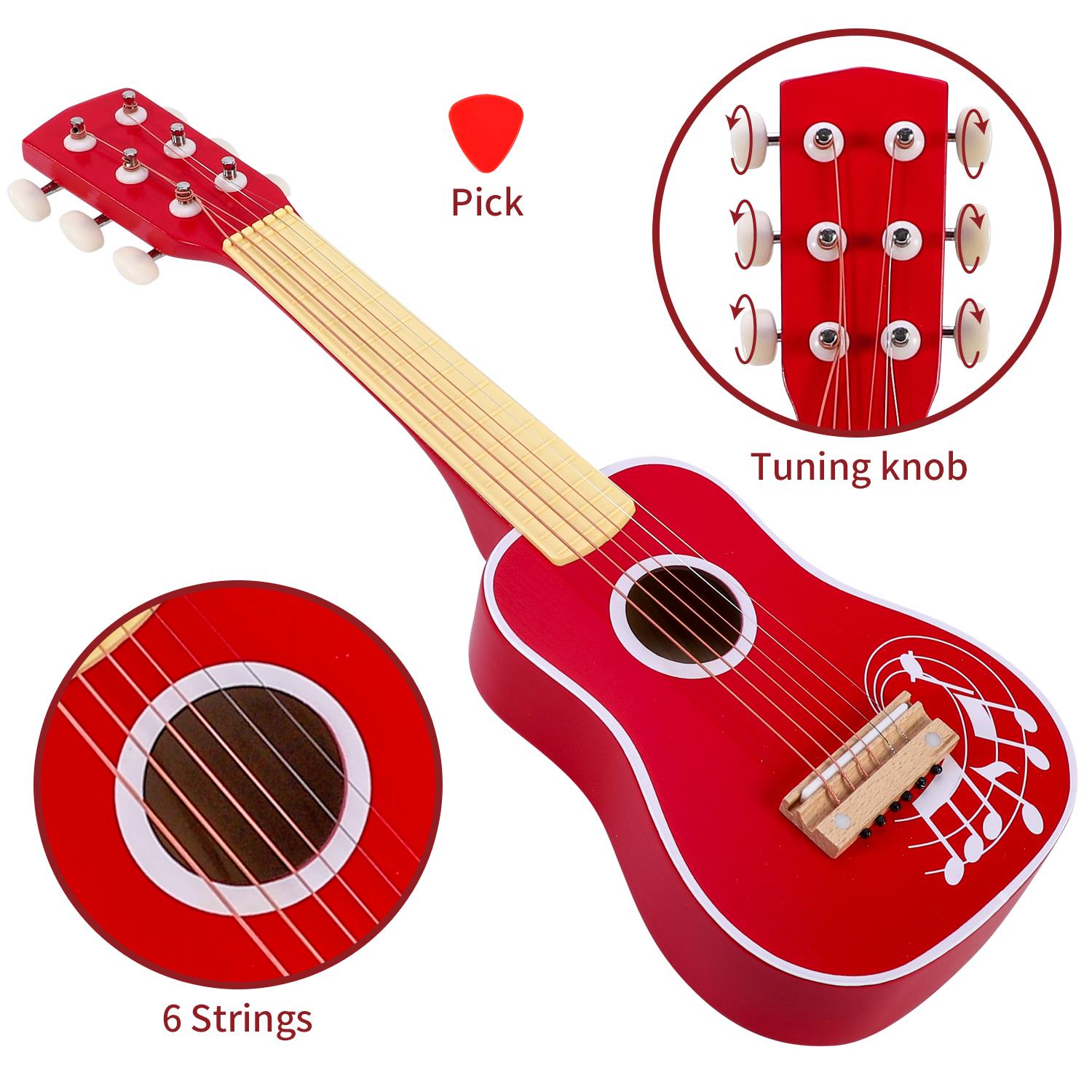 SOKA RED GUITAR WOODEN
