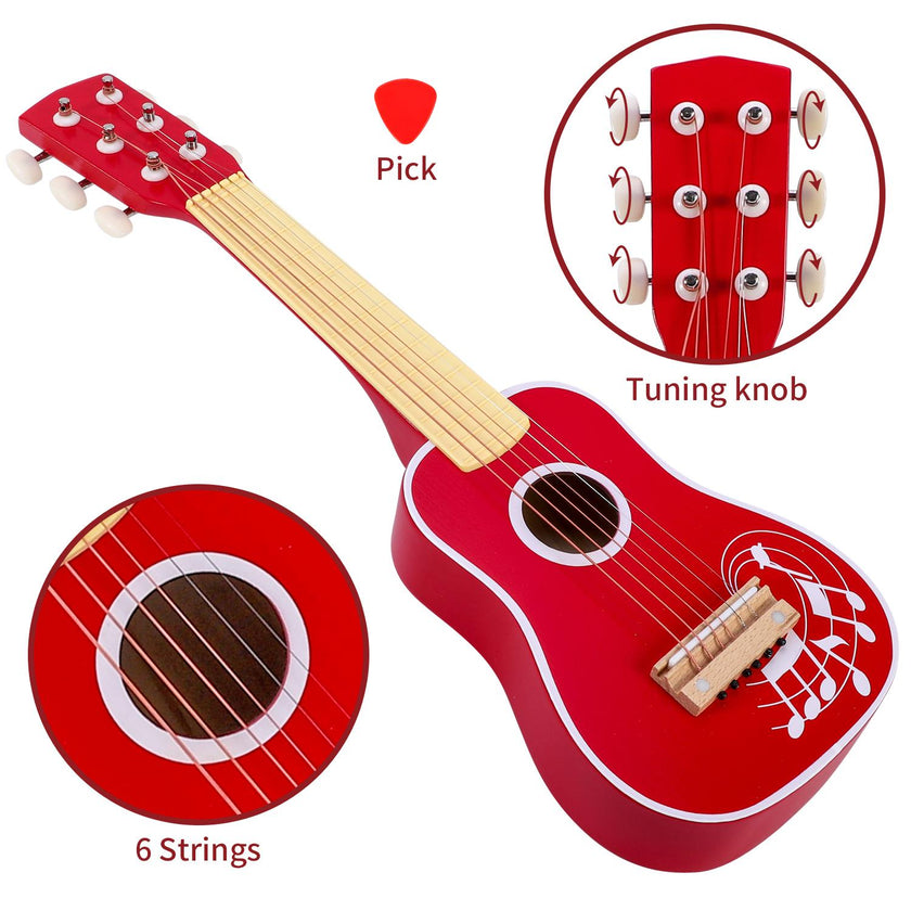 SOKA RED GUITAR WOODEN