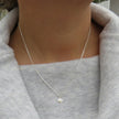 Girls Mini Puff Heart Pendant and Sterling Silver Necklace in Gift Box