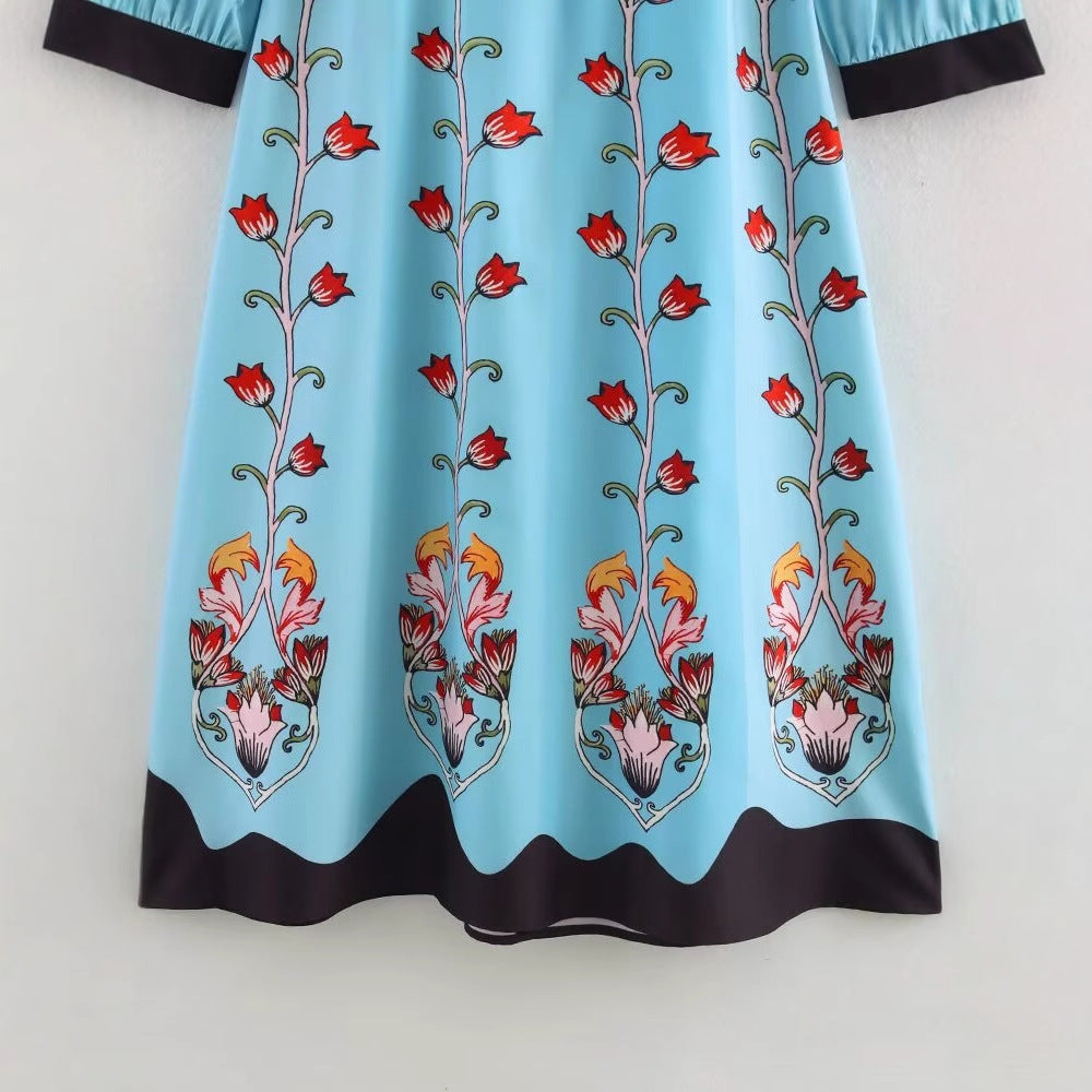 Waist-Cinched Floral Dress, The Met | Women - BYMANYC ® New York-2