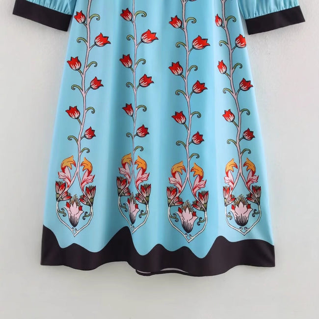 Waist-Cinched Floral Dress, The Met | Women - BYMANYC ® New York-2