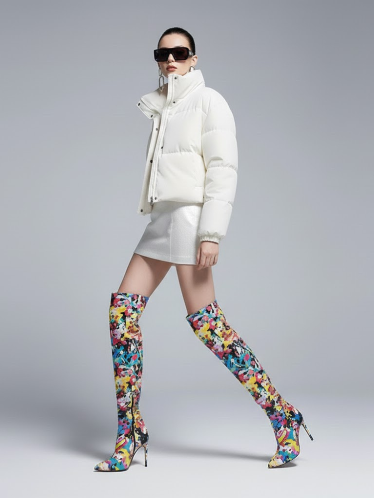 Women's Cropped Puffer Jacket GREENWICH New Collection Couture in Manhattan BYMANYC ® New York