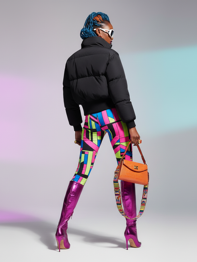 Women's Cropped Puffer Jacket HARLEM ECO FASHION BYMANYC ® New York