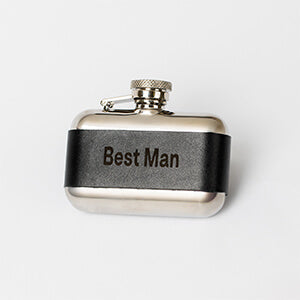 Fred Bennett Black Leather 3oz Hip Flask-2