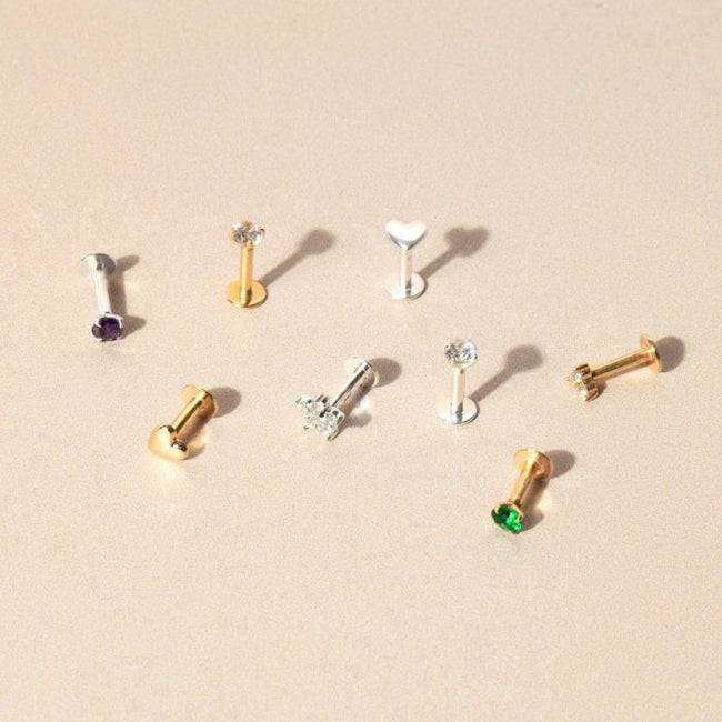 Beginnings Cubic Zirconia Labret Stud Earring