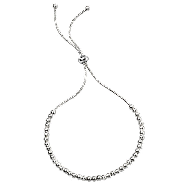 Beginnings Polished Ball Adjustable Toggle Bracelet-0