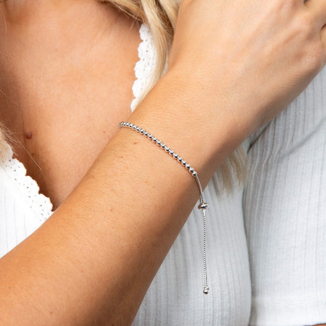 Beginnings Polished Ball Adjustable Toggle Bracelet-1