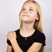 D For Diamond Rose Edge Heart Stud Earrings with Diamond-2