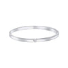D For Diamond Heart Motif Hinged Maiden Bangle with Diamond-0
