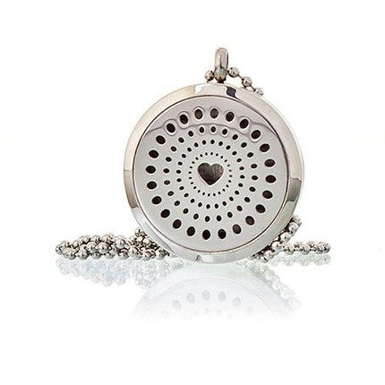 Aromatherapy Diffuser Necklace - Diamonds Heart 30mm[UK delivery]