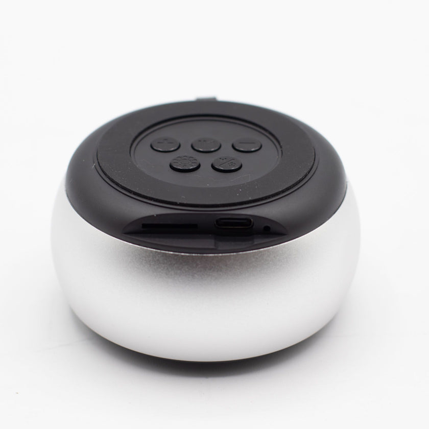 Silver Mandela Lighting Effect Mini Speaker USB Cable