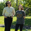 Nomad Sari Stonewashed Cotton T-Shirt - Compass of Life - Charcoal - Small