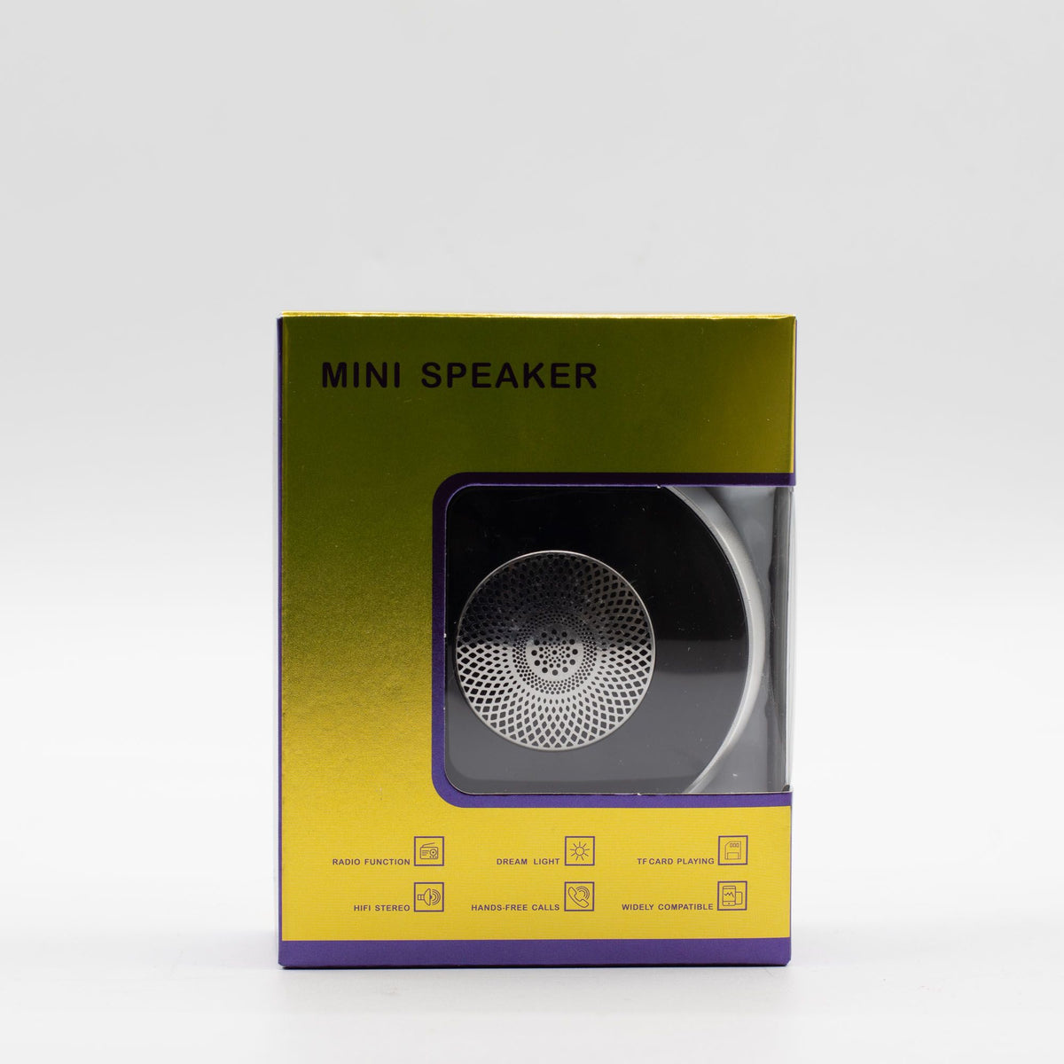 Silver Mandela Lighting Effect Mini Speaker USB Cable