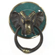 Antique Style Art Deco Brass Door Knocker - Elephants Head